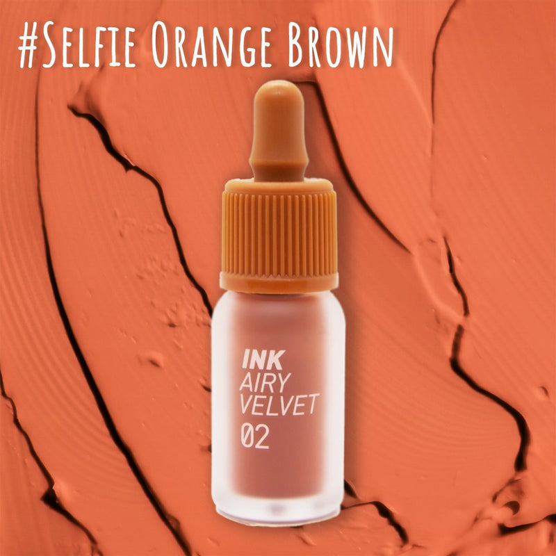 Korean Beauty [PERIPERA] INK AIRY VELVET TINT #02 SELFIE ORANGE BROWN - ShineVII