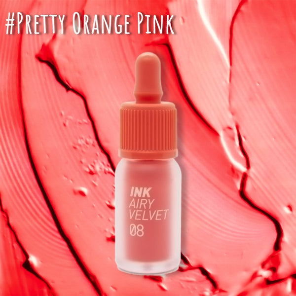 Korean Beauty [PERIPERA] INK AIRY VELVET TINT #08 PRETTY ORANGE PINK - ShineVII