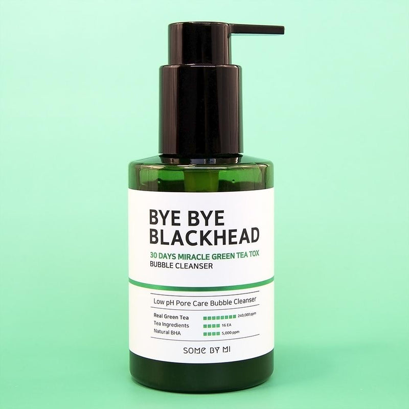 Korean Beauty [SOME BY MI] BYE BYE BLACKHEAD 30 DAYS MIRACLE GREENTEA TOX BUBBLE CLEANSER - ShineVII