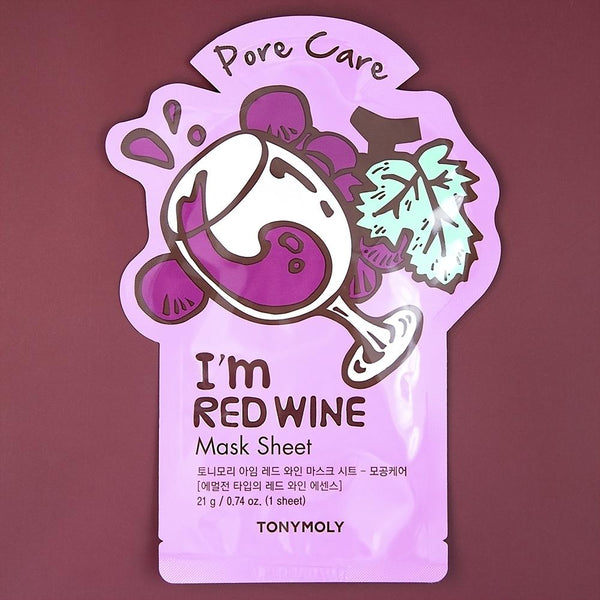 Korean Beauty [Tonymoly] I'M RED WINE Mask Sheet #Pore Care - ShineVII